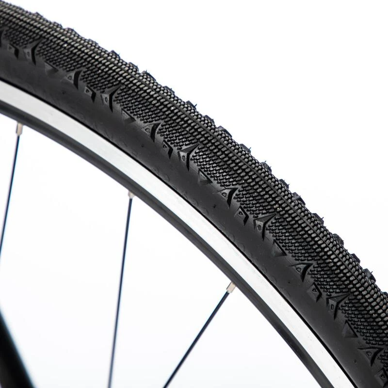 VELO ROUTE HOMME CYCLOTOURISME RC100 GRIS 4 VELO ROUTE HOMME CYCLOTOURISME RC100 GRIS – Image 2