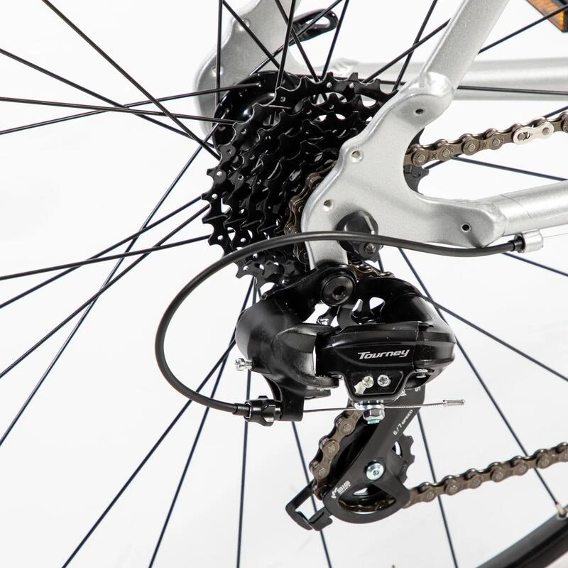 VELO ROUTE HOMME CYCLOTOURISME RC100 GRIS 8 VELO ROUTE HOMME CYCLOTOURISME RC100 GRIS – Image 6