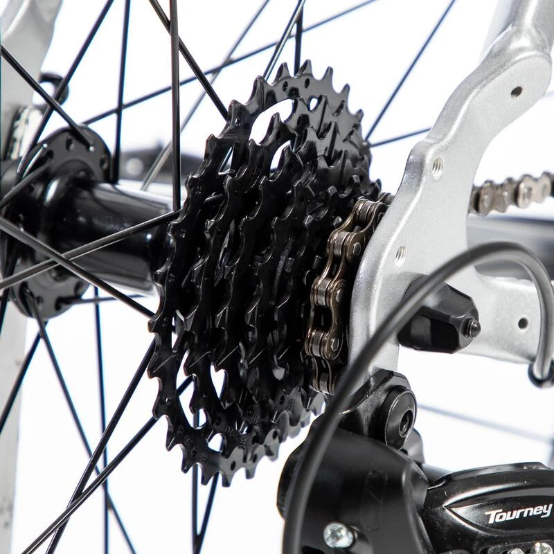 VELO ROUTE HOMME CYCLOTOURISME RC100 GRIS 9 VELO ROUTE HOMME CYCLOTOURISME RC100 GRIS – Image 7