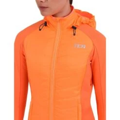 Veste De Course Superhermique Des Femmes Avec Poches Zippées Et Capot -Plein Air Équipement Magasin veste de course superhermique des femmes avec poches zippees et capot 3