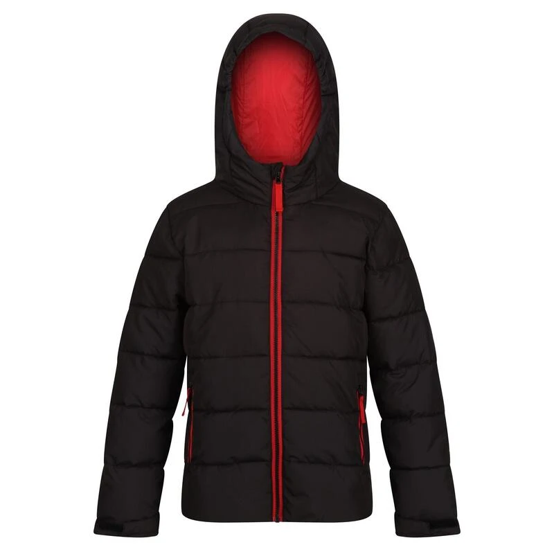 Regatta Veste Matelassée Enfant (Noir / Rouge Classique) 3 Regatta Veste Matelassée Enfant (Noir / Rouge Classique)