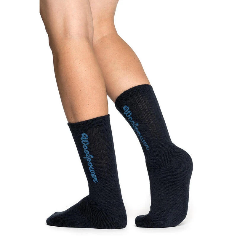 Woolpower Chaussettes Merino Logo Classique 400 - Bleu Marine 5 Woolpower Chaussettes Merino Logo Classique 400 - Bleu Marine – Image 3